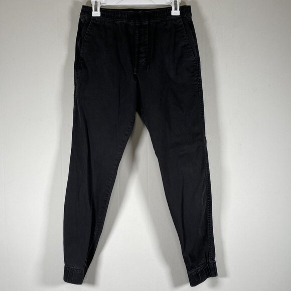 Hollister Skinny Jogger Pants Men's Khaki Black Small Mid Rise Drawstring Casual - Picture 1 of 13